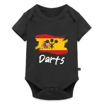 Espagne, Dart Player Design / Dartboard - Body à manches courtes Premium Bébé - noir - Devant