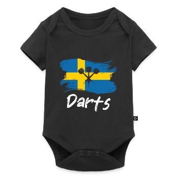 Conception de joueur de fléchettes suédois / Dartboard - Body à manches courtes Premium Bébé - noir - Devant