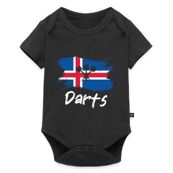 Conception de joueur de fléchettes insulaire / Jeu de fléchettes - Body à manches courtes Premium Bébé - noir - Devant