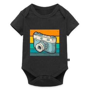 Photography Camera Lens Retro - Baby Premium Kurzarmbody - Schwarz - Vorne