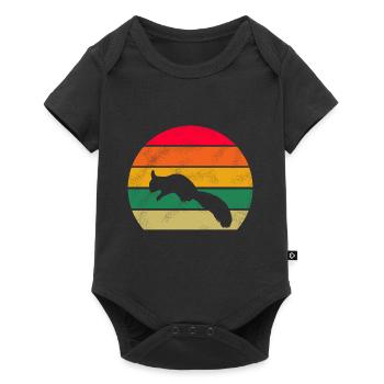 Nature Animal Lovers Forest Animal Retro Squirrel - Baby Premium short-sleeve bodysuit - black - Front