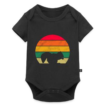 Forest Animal Forest Dweller Retro Écureuil - Body à manches courtes Premium Bébé - noir - Devant