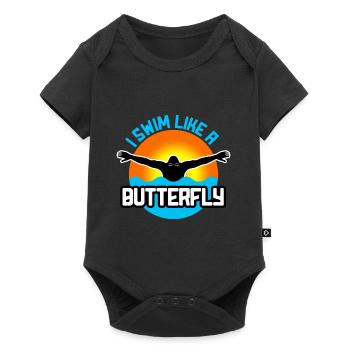 Natation Brasse Nageur - Body à manches courtes Premium Bébé - noir - Devant