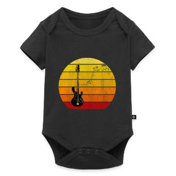 Retro Bass Guitar Bass Player Guitar - Baby Premium short-sleeve bodysuit - black - Front