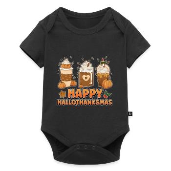 Hallothanksmas Coffee Halloween Christmas - Baby Premium short-sleeve bodysuit - black - Front