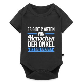 Patenonkel Pate Onkel - Baby Premium Kurzarmbody - Schwarz - Vorne