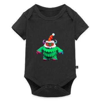 Monstre de Noël Le monstre de Xma - Body à manches courtes Premium Bébé - noir - Devant