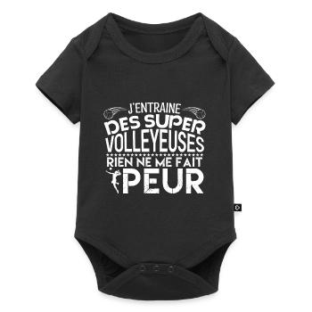 Volleyball coach Entraineur coach Volleyball !! - Body à manches courtes Premium Bébé - noir - Devant