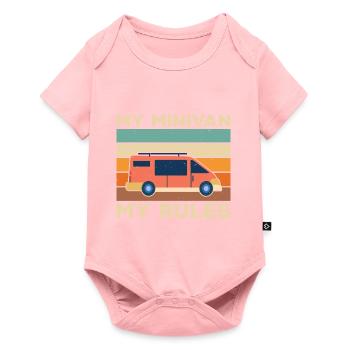 Papa conduit Minivan Papa Minivan Papa Mode de vie - Body à manches courtes Premium Bébé - rose - Devant