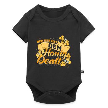 Imker der der mit dem Honig dealt - Baby Premium Kurzarmbody - Schwarz - Vorne