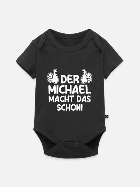 Michael - Baby Premium Kurzarmbody - Schwarz