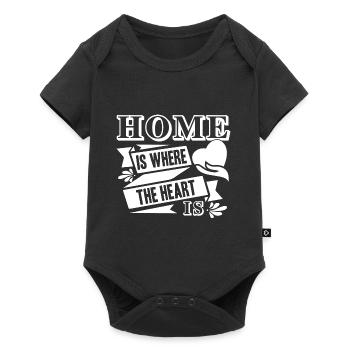 Home Is Where The Heart Is - Baby Premium short-sleeve bodysuit - black - Front