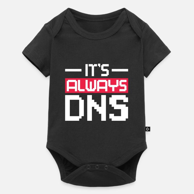 It's Always DNS Network Admin - Baby Premium Kurzarmbody - Schwarz