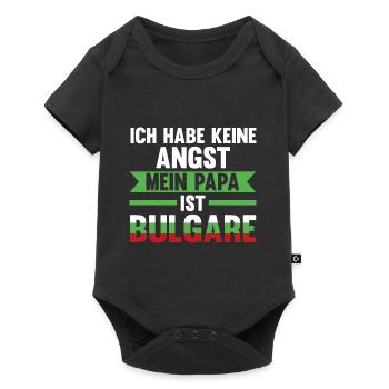Ich habe keine Angst mein Papa ist Bulgare - Baby Premium Kurzarmbody - Schwarz - Vorne
