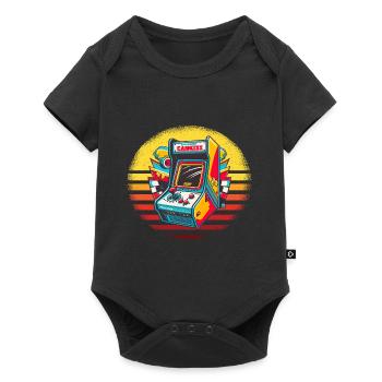Retro Arcade Game Videospiel für Gamer - Baby Premium Kurzarmbody - Schwarz - Vorne