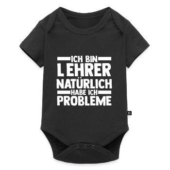 Schullehrer Lehrer - Baby Premium Kurzarmbody - Schwarz - Vorne