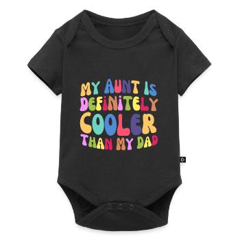 Groovy My Aunt Is Definitely Cooler Than My Dad - Baby Premium short-sleeve bodysuit - black - Front