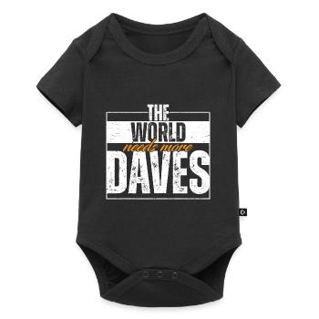The World Needs More Daves - Baby Premium short-sleeve bodysuit - black - Front