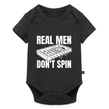 Les vrais hommes ne font pas tourner le baby-foot Joueur de baby-foot - Body à manches courtes Premium Bébé - noir - Devant