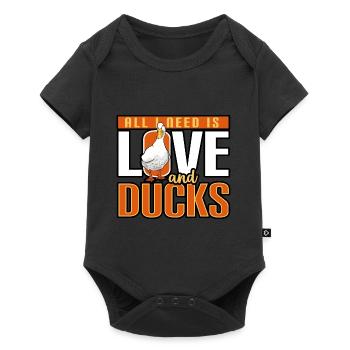 Ducks - All I Need Is Love And Ducks - Baby Premium short-sleeve bodysuit - black - Front