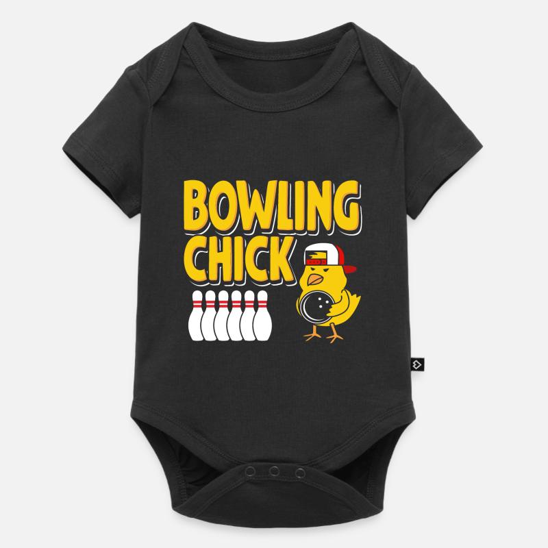 Bowling-Küken - Baby Premium Kurzarmbody - Schwarz