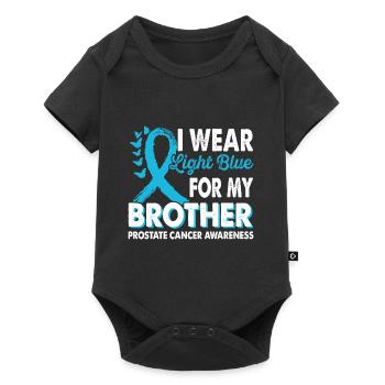 Tragen Sie Hellblau Für Den Brother - Baby Premium Kurzarmbody - Schwarz - Vorne