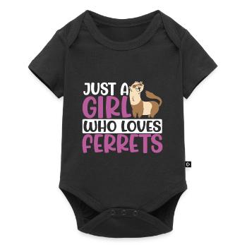 Cute Just A Girl Who Loves Ferrets Women Funny Wea - Baby Premium short-sleeve bodysuit - black - Front