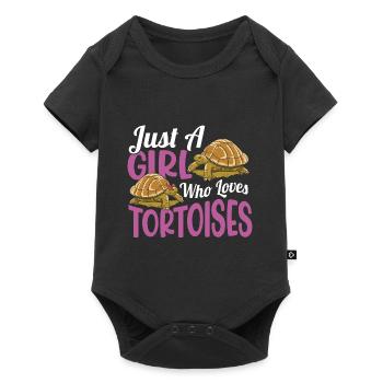 Femmes Tortue Reptile juste une fille qui aime Tortois - Body à manches courtes Premium Bébé - noir - Devant