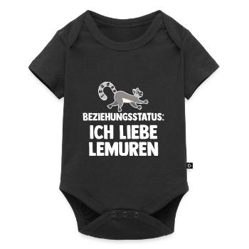 Lemur - Baby Premium Kurzarmbody - Schwarz - Vorne