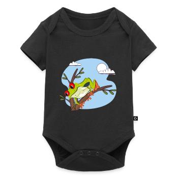 Red eyed Frog On A Branch - Baby Premium short-sleeve bodysuit - black - Front