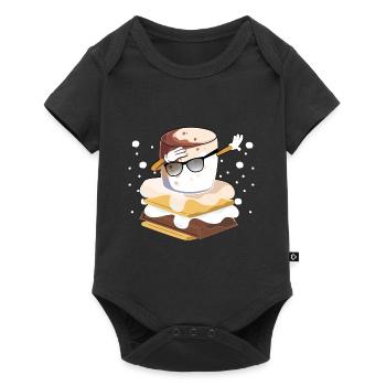 Enfants Camping Guimauve Cool Dabbing Smore - Body à manches courtes Premium Bébé - noir - Devant