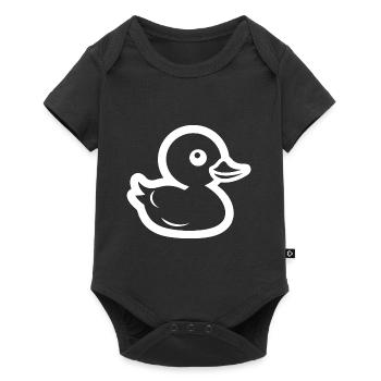 Bunte Ente - Baby Premium Kurzarmbody - Schwarz - Vorne