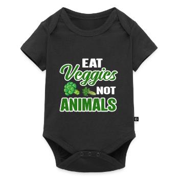Véganisme végétalien - Body à manches courtes Premium Bébé - noir - Devant