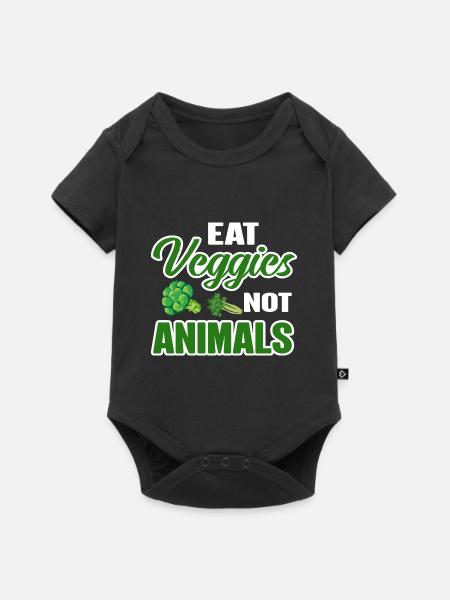 Vegan Veganismus - Baby Premium Kurzarmbody - Schwarz