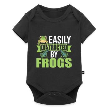 Amphibian Herpetologist Funny Easily Distracted By - Baby Premium short-sleeve bodysuit - black - Front
