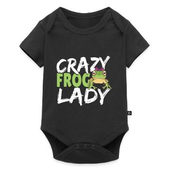 Toad Amphibian Herpetologist Women Crazy Frog Lady - Baby Premium short-sleeve bodysuit - black - Front