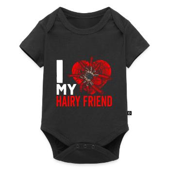 J’aime mon ami poilu propriétaire de tarentule - Body à manches courtes Premium Bébé - noir - Devant