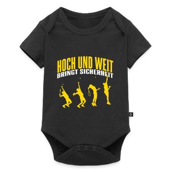 Tennisplatz Tennis Tennisspieler Tennisschläger - Baby Premium Kurzarmbody - Schwarz - Vorne