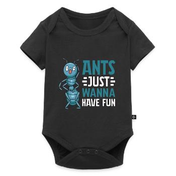 Ans just wanna have fun - Baby Premium short-sleeve bodysuit - black - Front