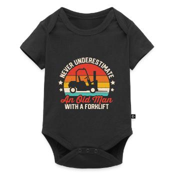 Never Underestimate An Old Man Forklift Forklift D - Baby Premium short-sleeve bodysuit - black - Front