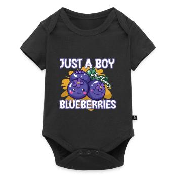 Blueberries - Baby Premium short-sleeve bodysuit - black - Front