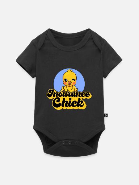 Versicherung Chick - Baby Premium Kurzarmbody - Schwarz
