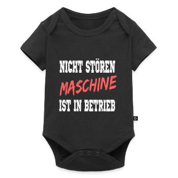 Nicht stören Maschine ist in Betrieb für Männer - Baby Premium Kurzarmbody - Schwarz - Vorne