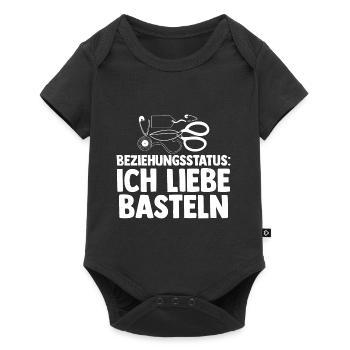 Beziehungsstatus Bastler Bastelunterricht Basteln - Baby Premium Kurzarmbody - Schwarz - Vorne