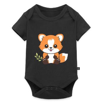 Fox Love Little Red Panda - Baby Premium short-sleeve bodysuit - black - Front