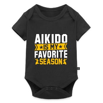 Aikido ist meine Lieblingsjahreszeit - Baby Premium Kurzarmbody - Schwarz - Vorne