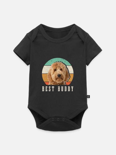 Goldendoodle Hund The Dood Geschenk - Premium kortærmet baby-body  - sort