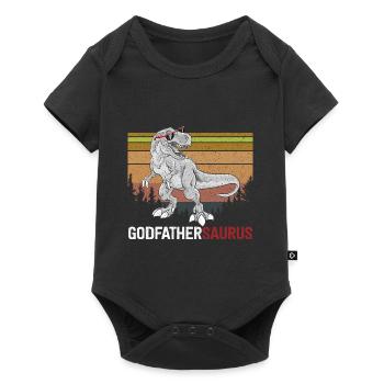 Godfathersaurus Rex Dinosaur T Rex Godfather - Baby Premium short-sleeve bodysuit - black - Front