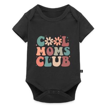 Cool Moms Club Drôle Rétro Groovy Maman Maman - Body à manches courtes Premium Bébé - noir - Devant