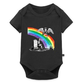 Daughter Dad Mourning Angel - Baby Premium short-sleeve bodysuit - black - Front